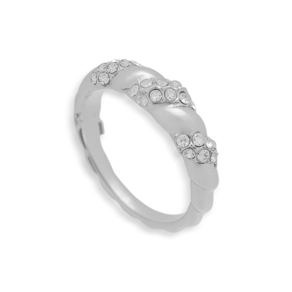 Crystal Twist Dome Ring - EVRYJEWELS