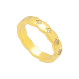 Twist Crystal Inset Ring - EVRYJEWELS