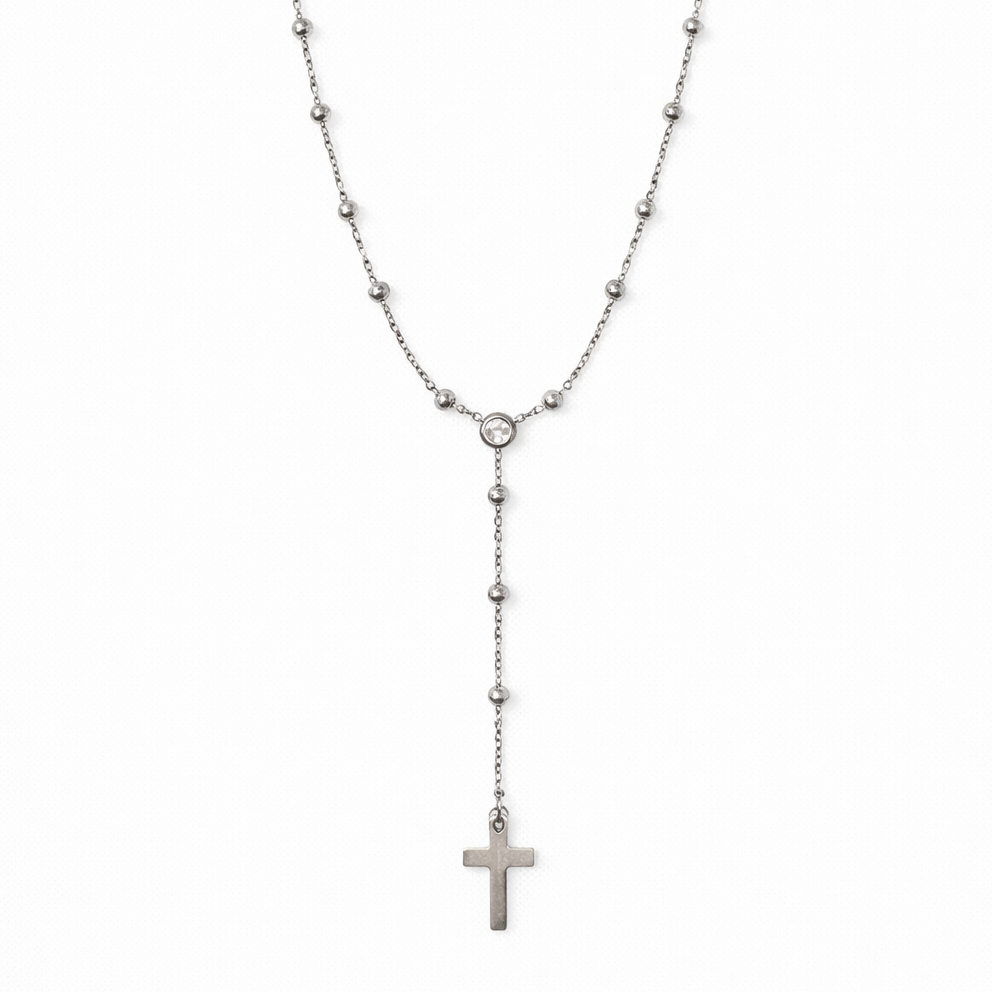 Alessia Lariat Cross Necklace
