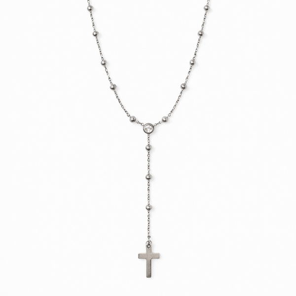 Alessia Lariat Cross Necklace