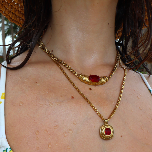 Radiant Rouge Necklace EVRYJEWELS Radiant Rouge Necklace EVRYJEWELS