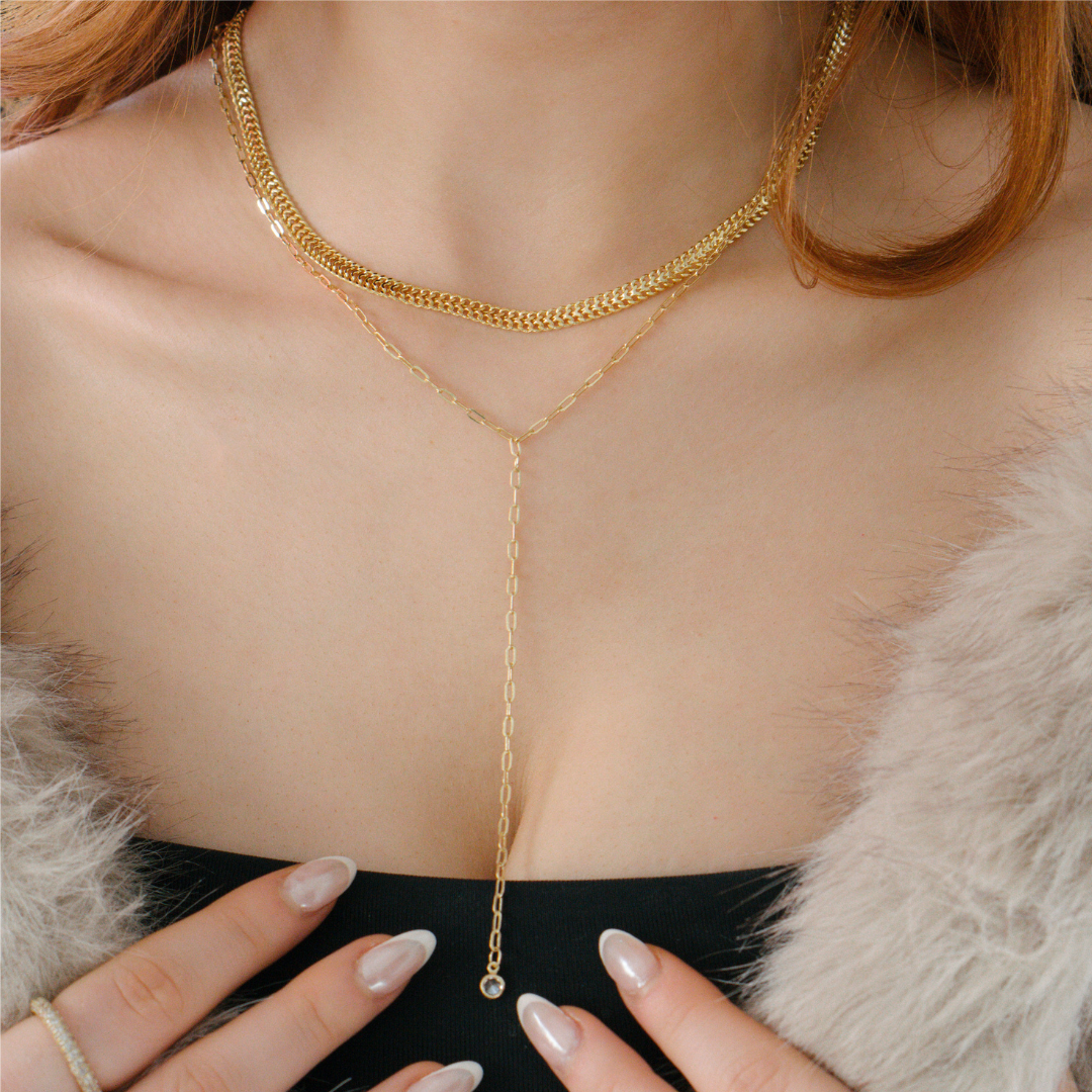 Baby Link Up Lariat Necklace - EVRYJEWELS