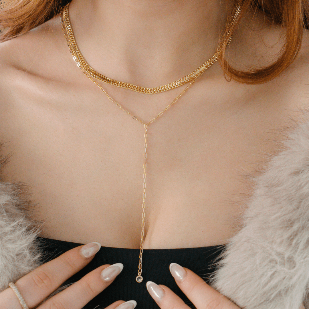 Baby Link Up Lariat Necklace - EVRYJEWELS