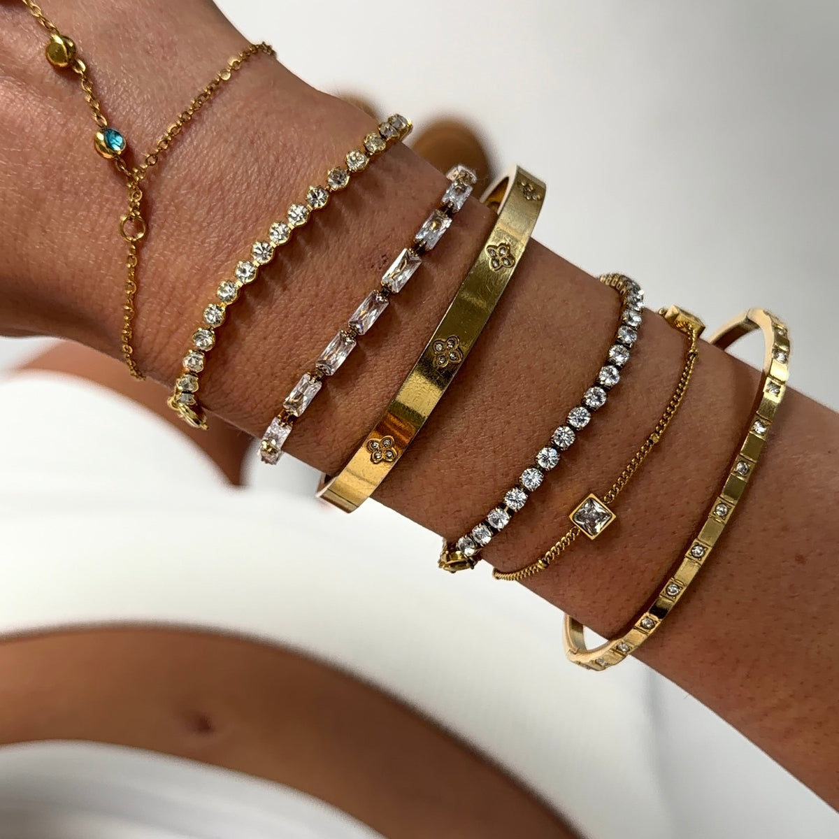 Champagne Princess Tennis Bracelet - EVRYJEWELS