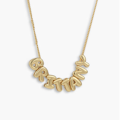 Custom/Personalized Bubble Letter Name Necklace - EVRYJEWELS