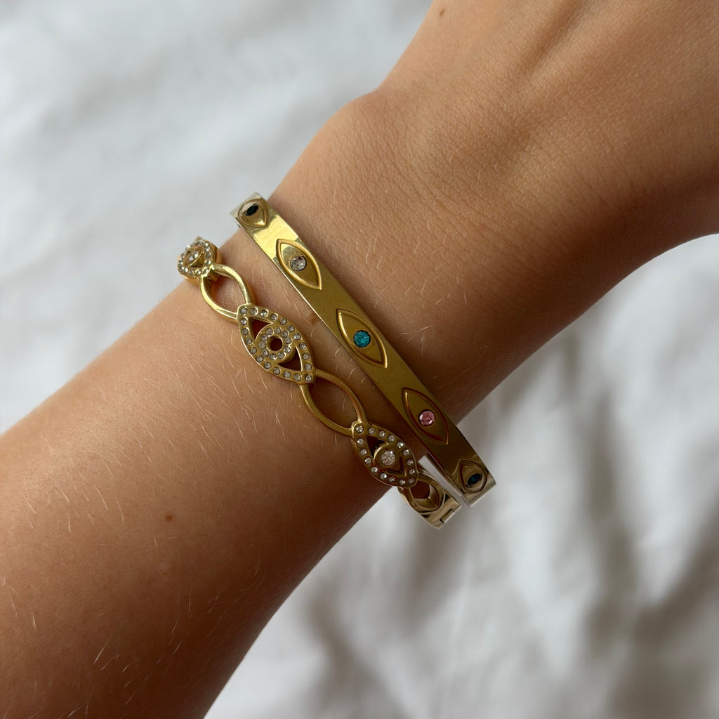 Golden Link Bangle - EVRYJEWELS
