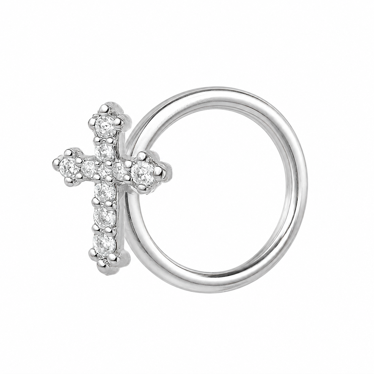 Cross Babe Nose Ring - EVRYJEWELS