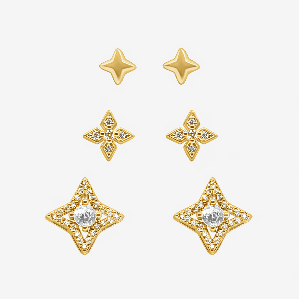 Glitter Pop Stud Earrings Pack - EVRYJEWELS