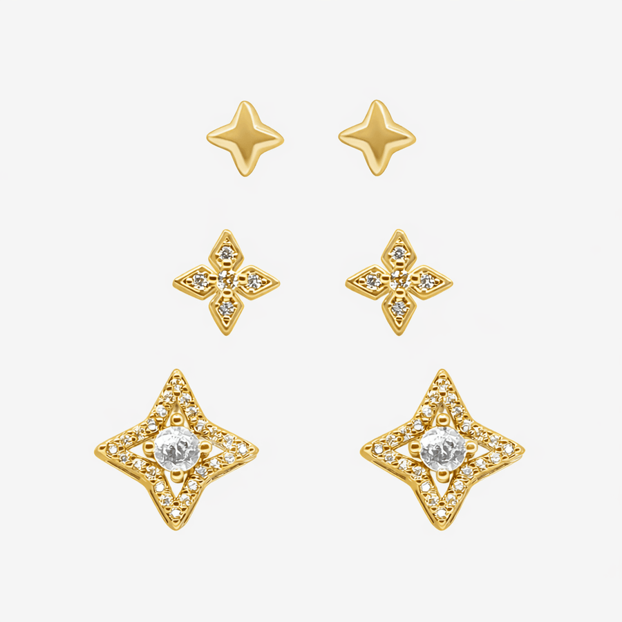 Glitter Pop Stud Earrings Pack - EVRYJEWELS