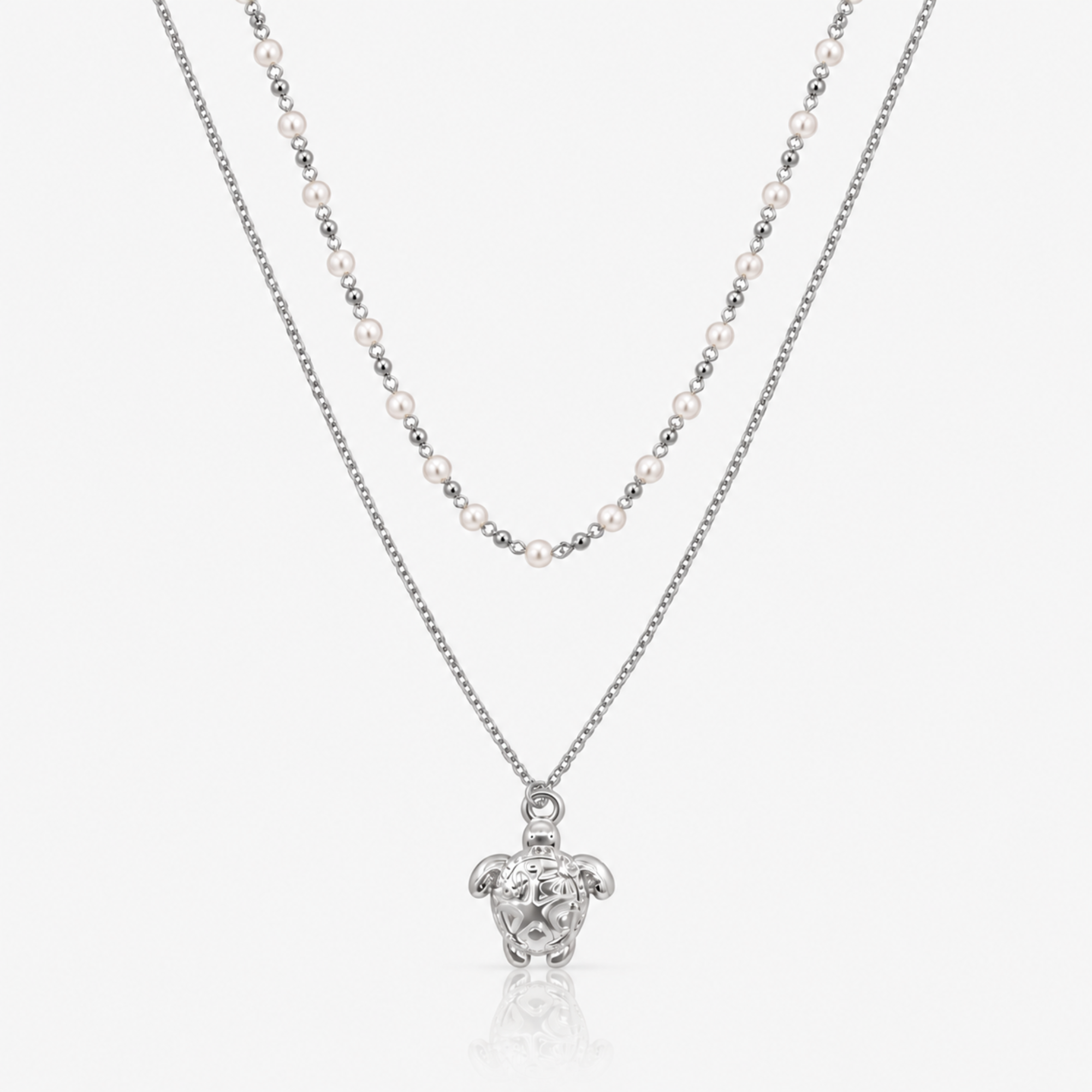 Lucky Turtle Layered Necklace - EVRYJEWELS