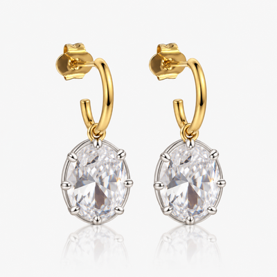 Showgirl Dream Oval Cut Drop Earrings - EVRYJEWELS