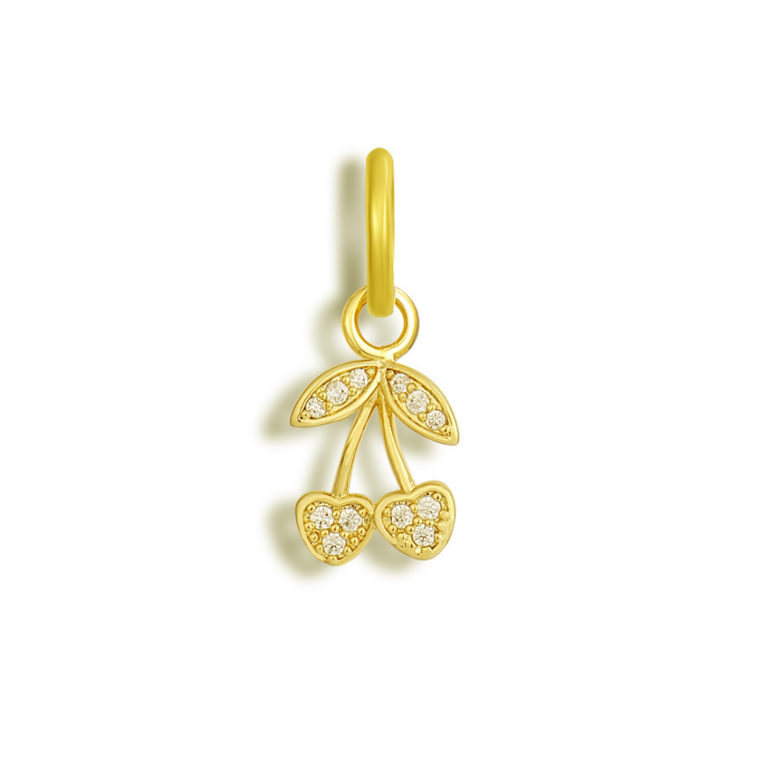 Cherry Girl Charm - Gold