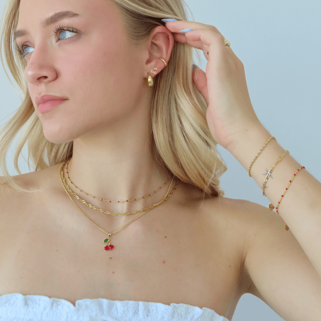 Cherry Girl Necklace - EVRYJEWELS
