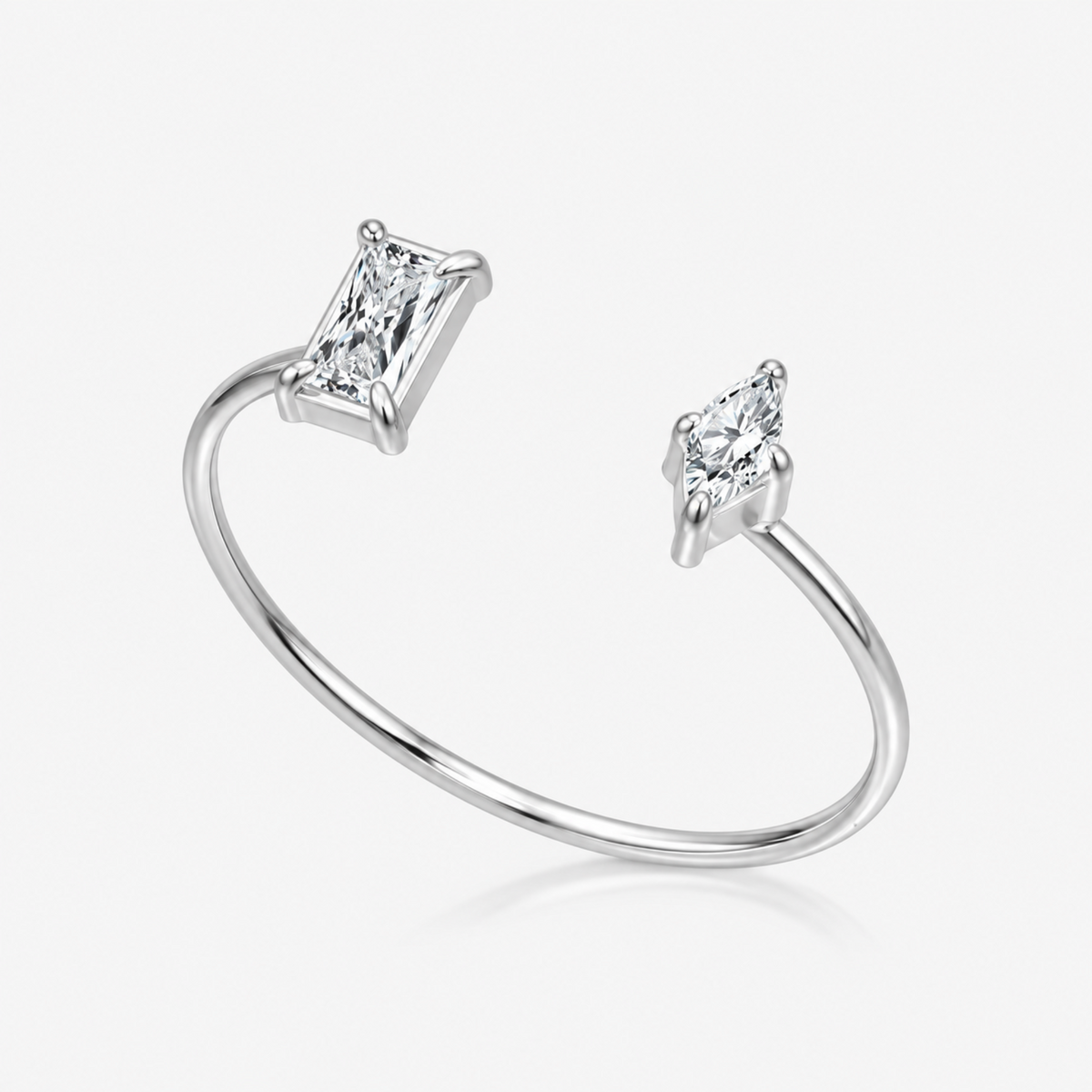 Frosted Duet Ring - EVRYJEWELS