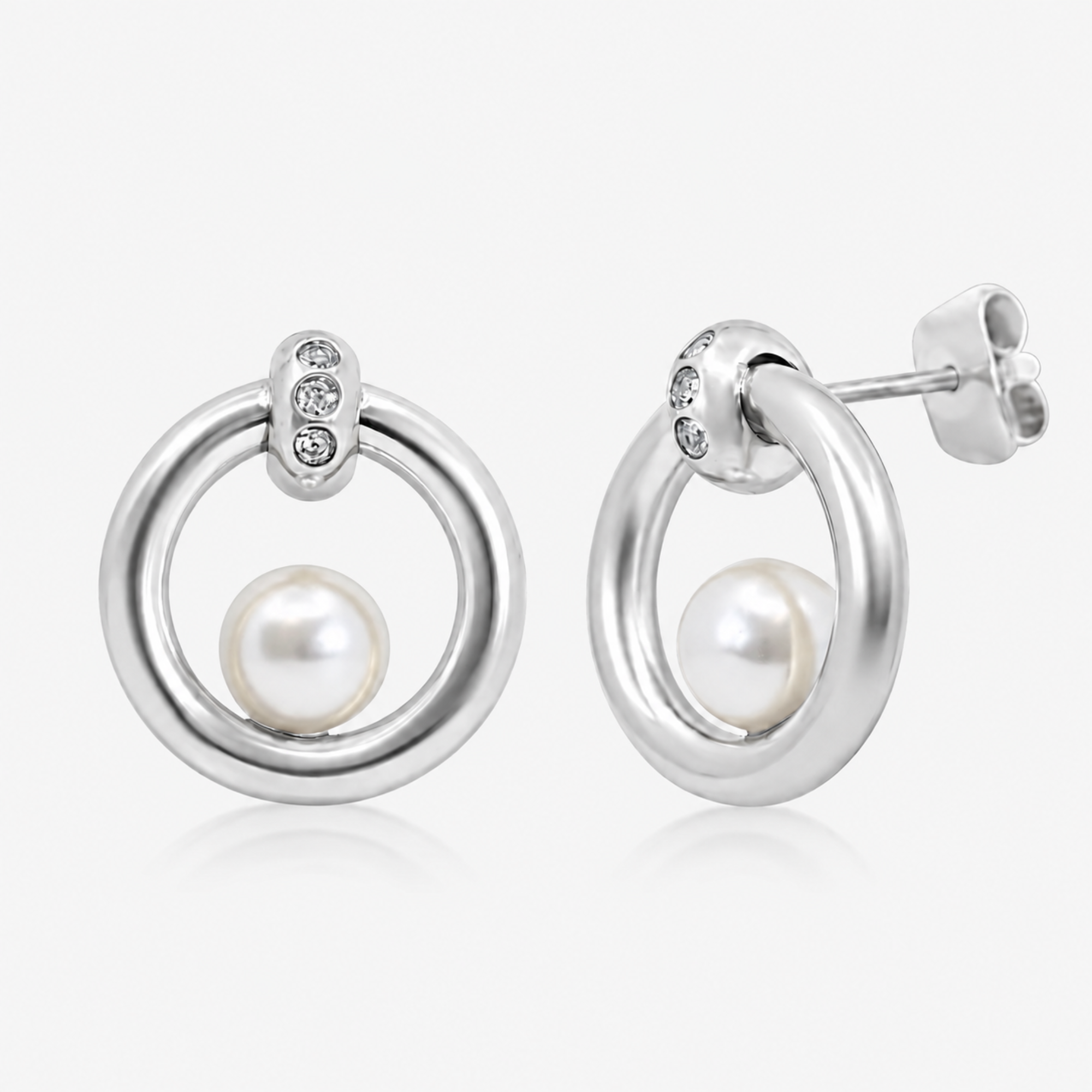 Halo Pearl Earrings - EVRYJEWELS