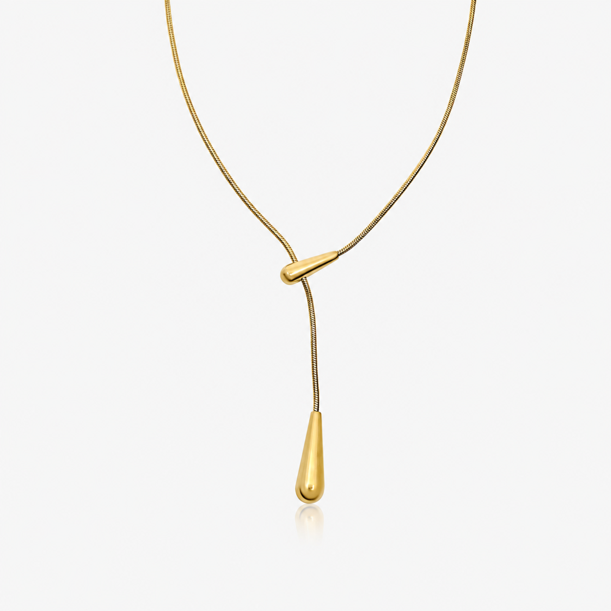 Golden Drip Lariat Necklace - EVRYJEWELS