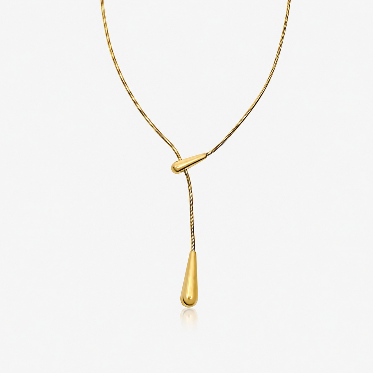 Golden Drip Lariat Necklace - EVRYJEWELS