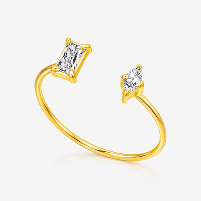 Frosted Duet Ring - EVRYJEWELS