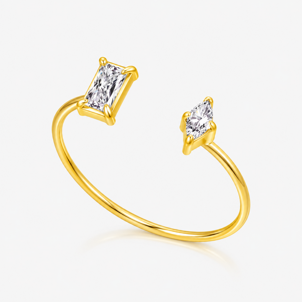Frosted Duet Ring - EVRYJEWELS