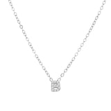 Crystal B Initial Necklace - EVRYJEWELS