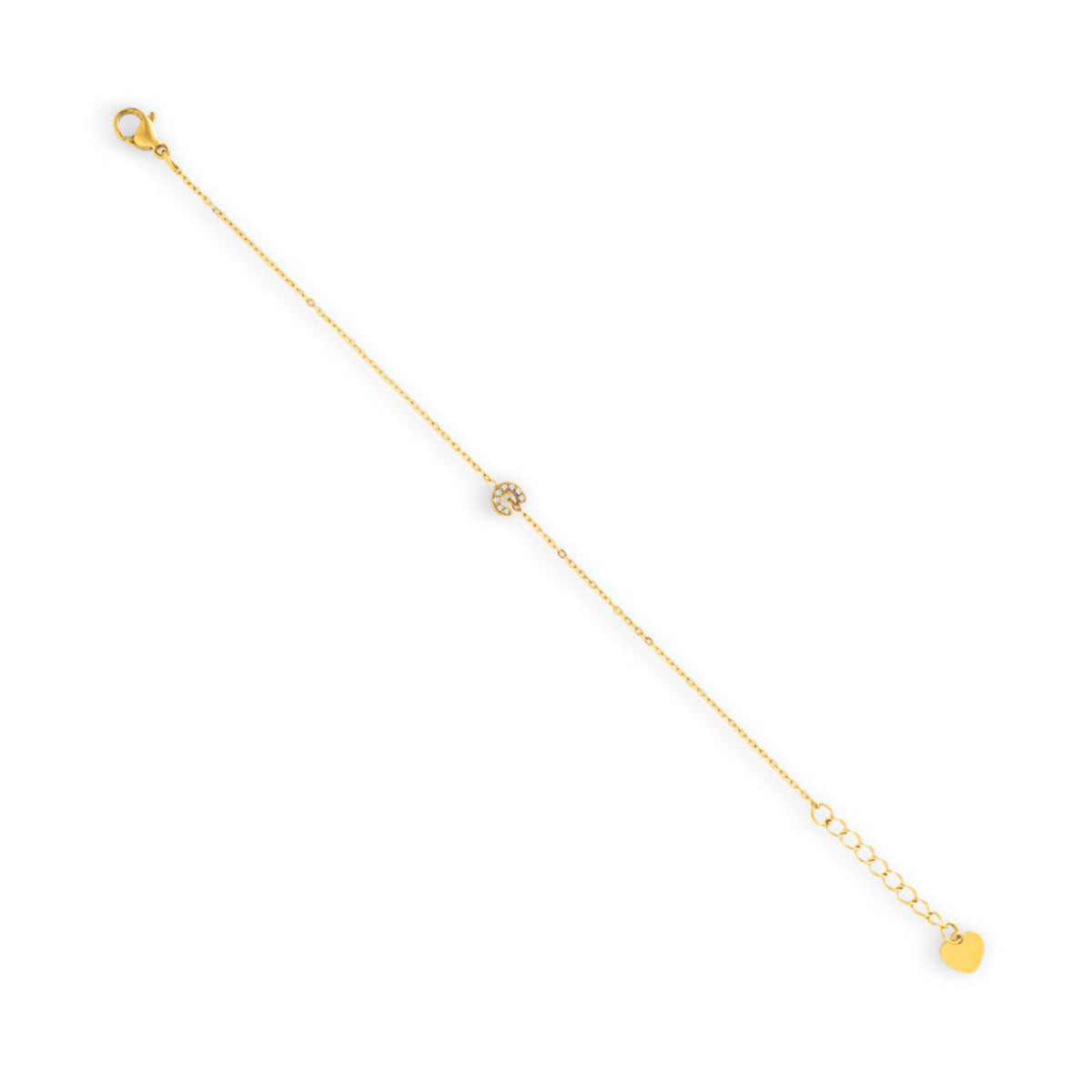 Crystal C Initial Bracelet - EVRYJEWELS