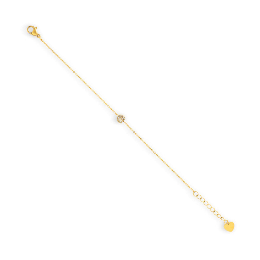 Crystal C Initial Bracelet - EVRYJEWELS