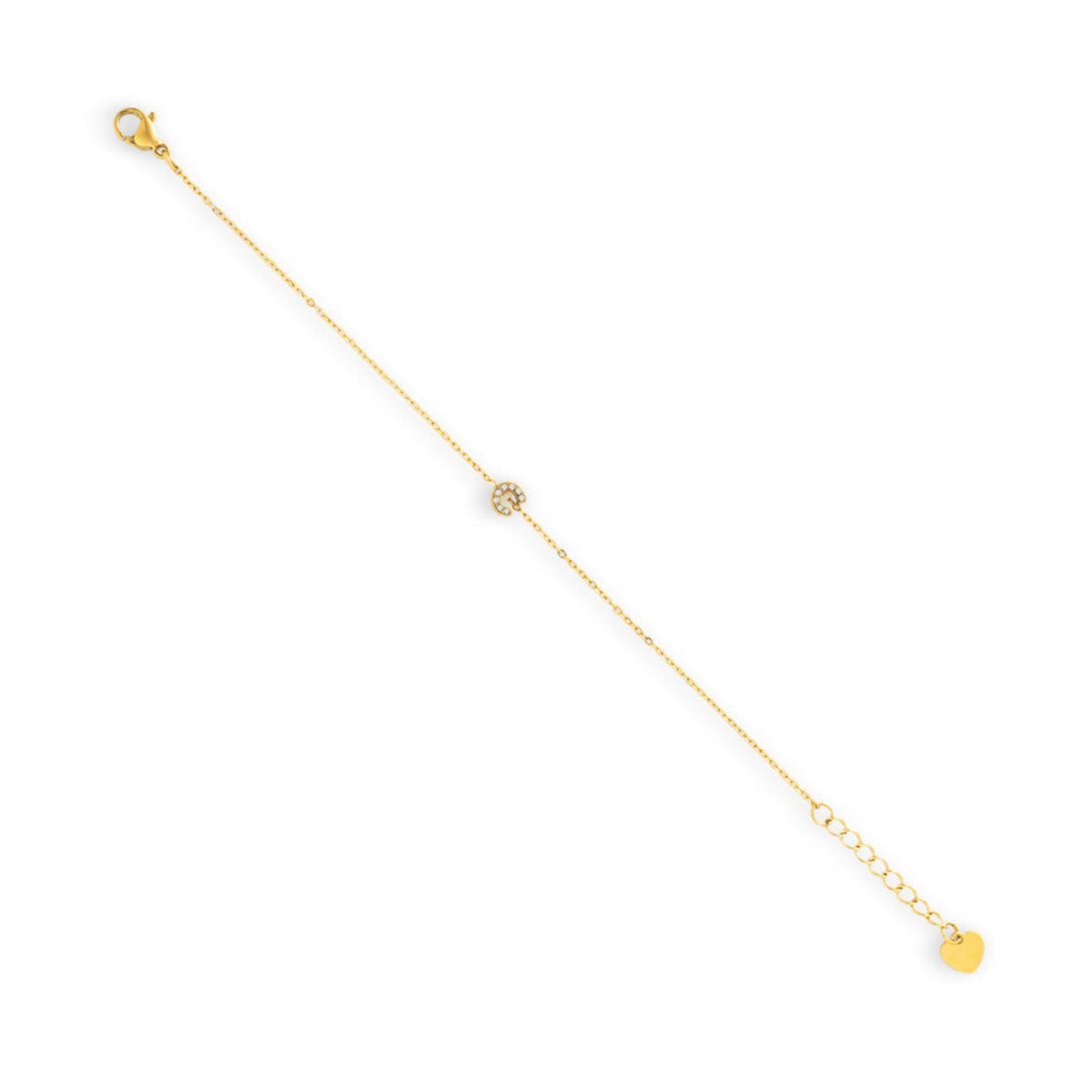 Crystal C Initial Bracelet - EVRYJEWELS