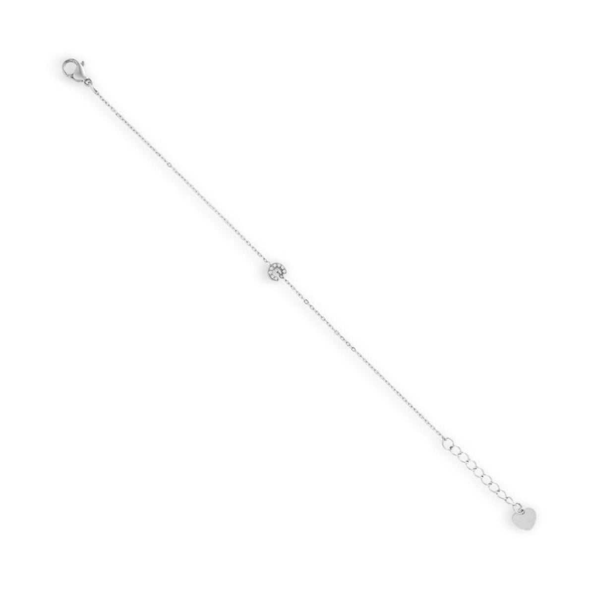 Crystal C Initial Bracelet - EVRYJEWELS