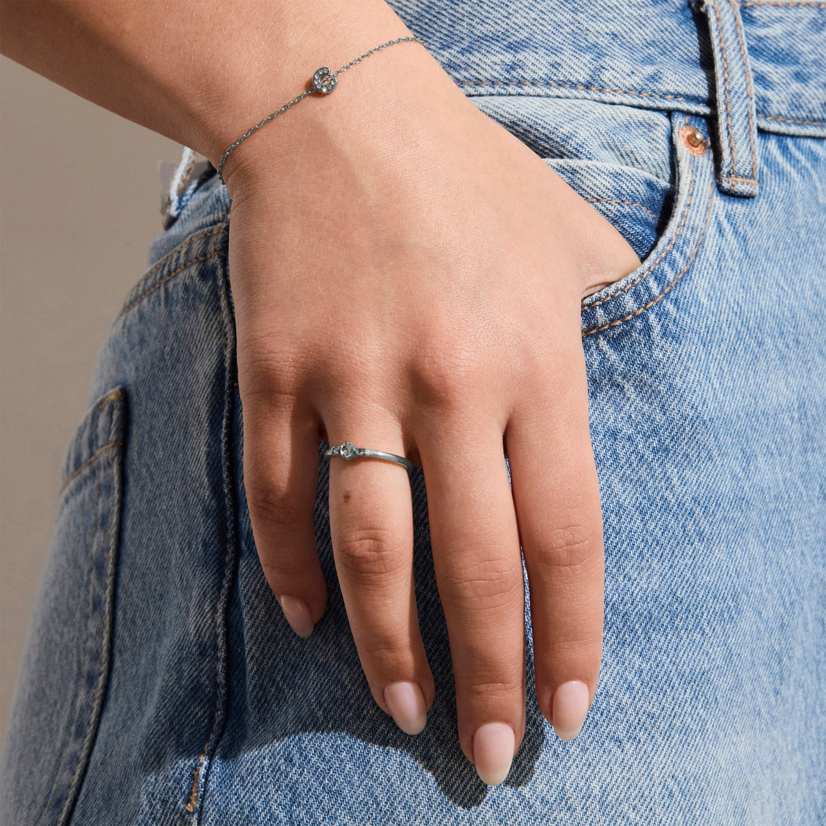 Crystal C Initial Bracelet - EVRYJEWELS