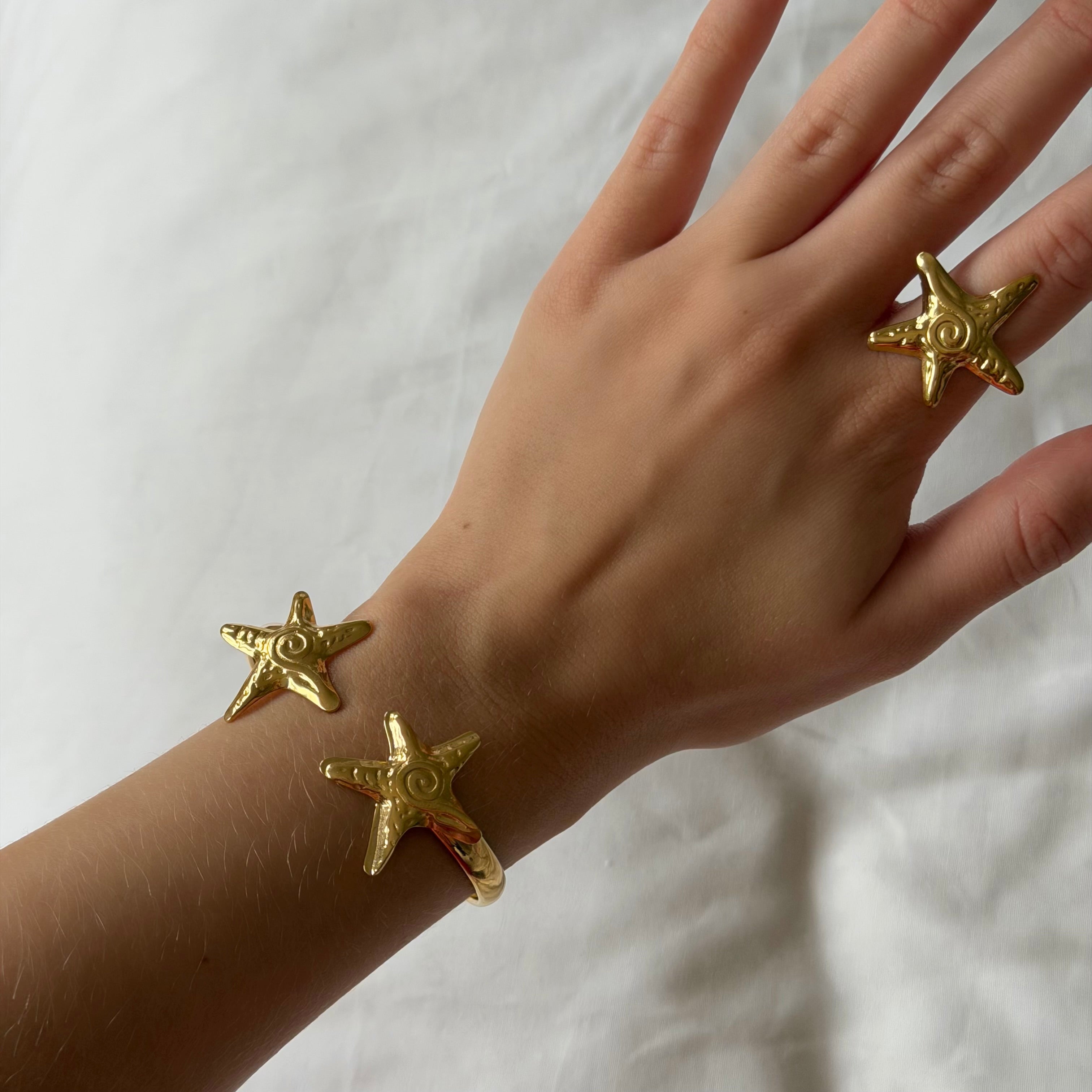 Golden Starfish 4 Piece Set - EVRYJEWELS
