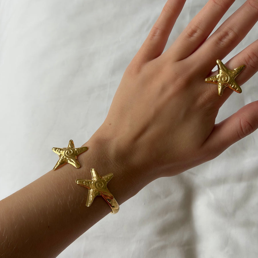 Golden Starfish 4 Piece Set - EVRYJEWELS