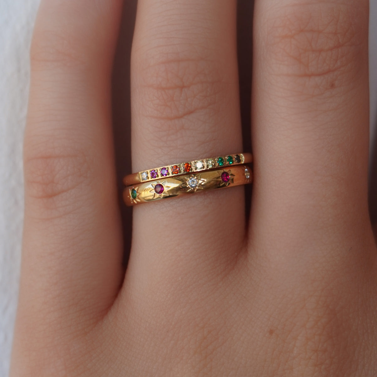 Rainbow's End Ring Set - EVRYJEWELS