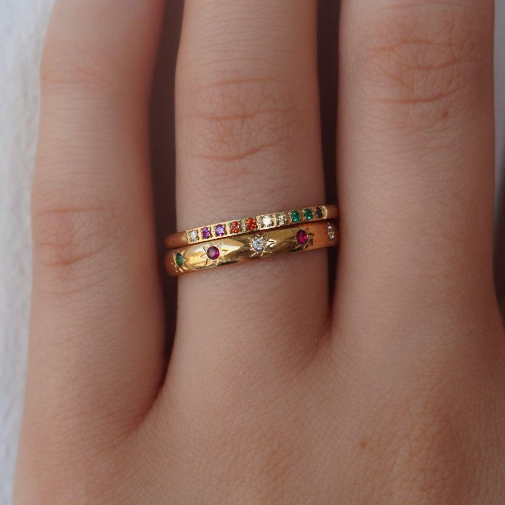 Rainbow's End Ring Set - EVRYJEWELS