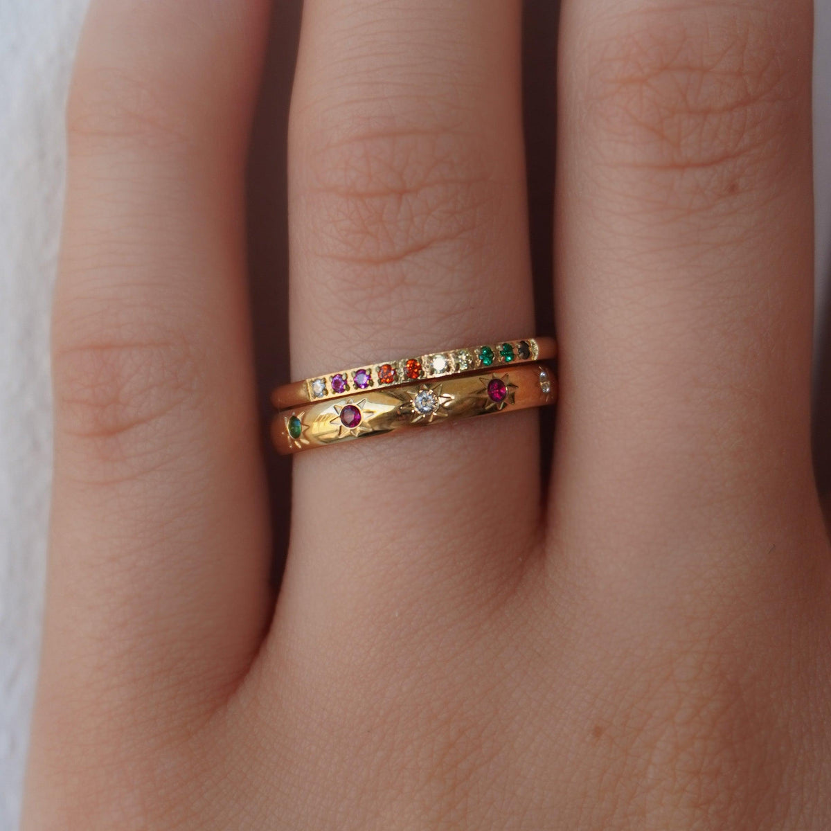 Rainbow's End Ring Set - EVRYJEWELS