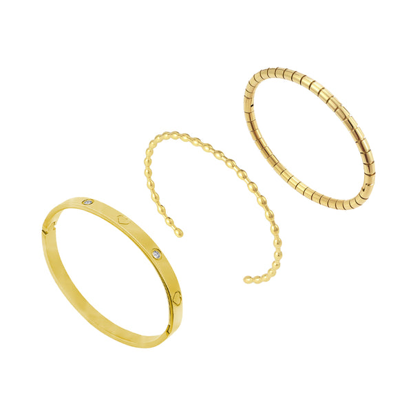 Desert Glow Bundle: 3 Piece Bangle - EVRYJEWELS