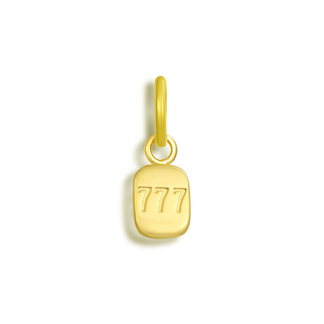 Divine Signs Charm - 777 / Gold