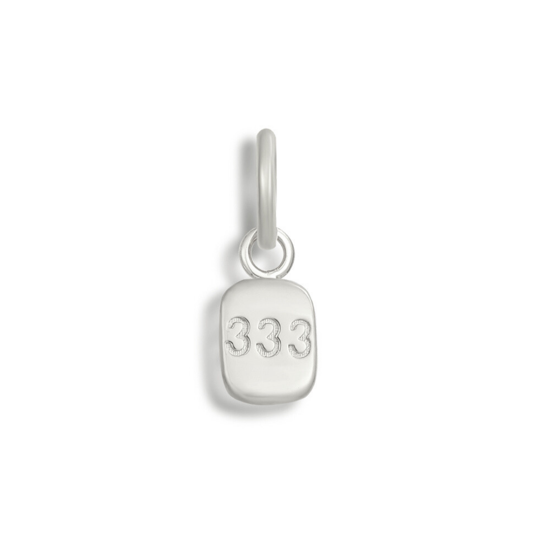 Divine Signs Charm - 333 / Silver