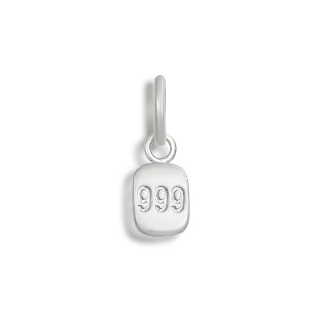 Divine Signs Charm - 999 / Silver