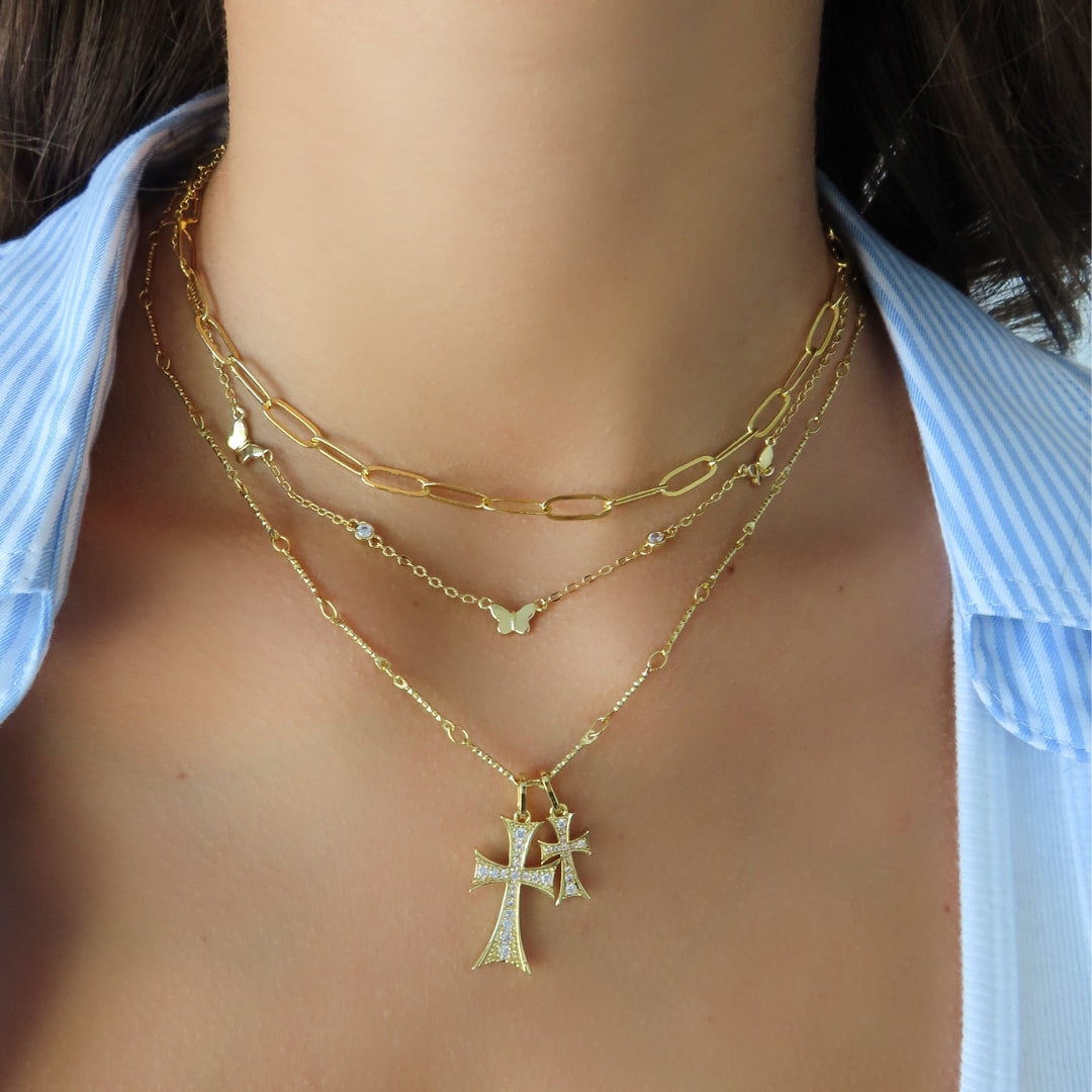 Double Cross Me Necklace