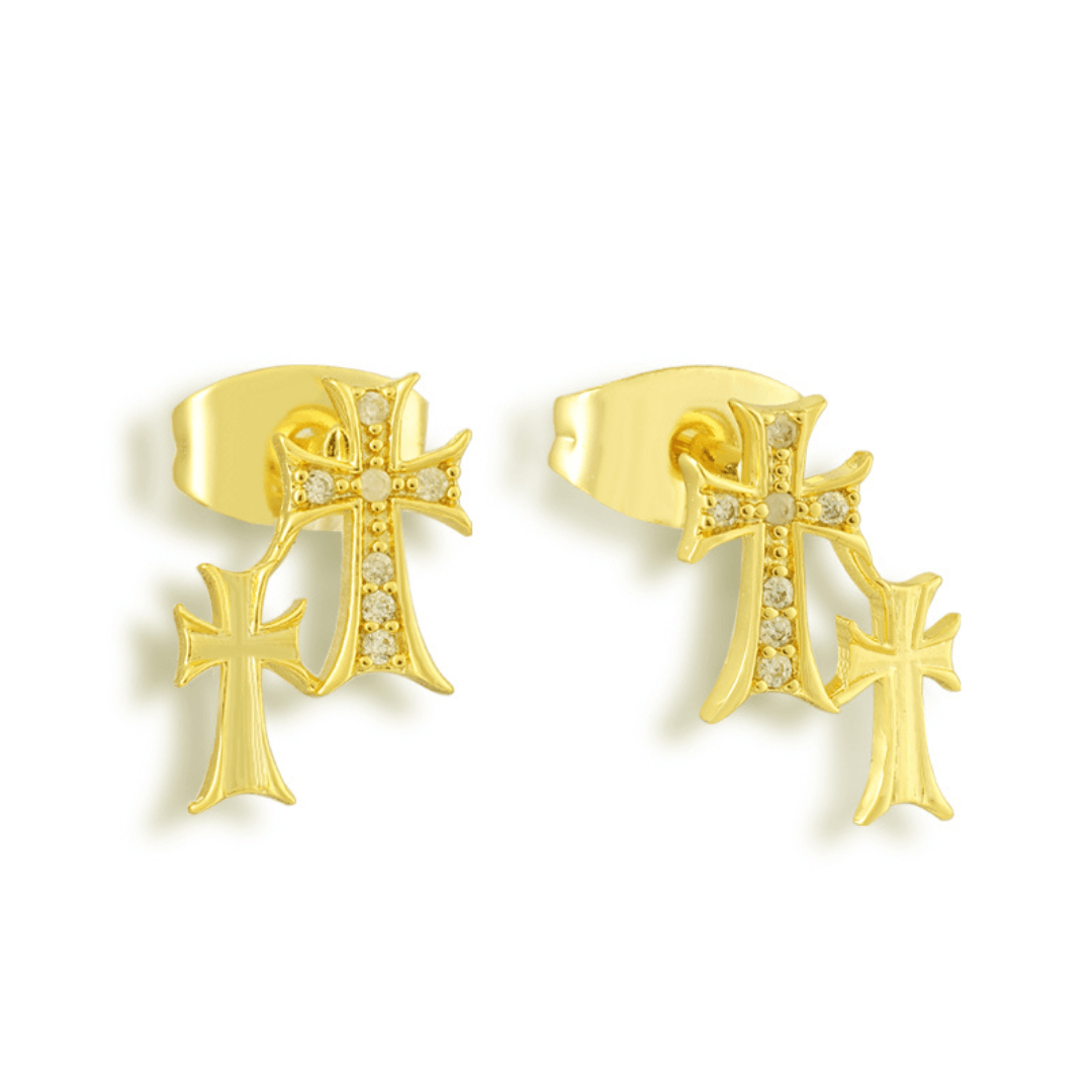 Double Cross Me Studs - EVRYJEWELS