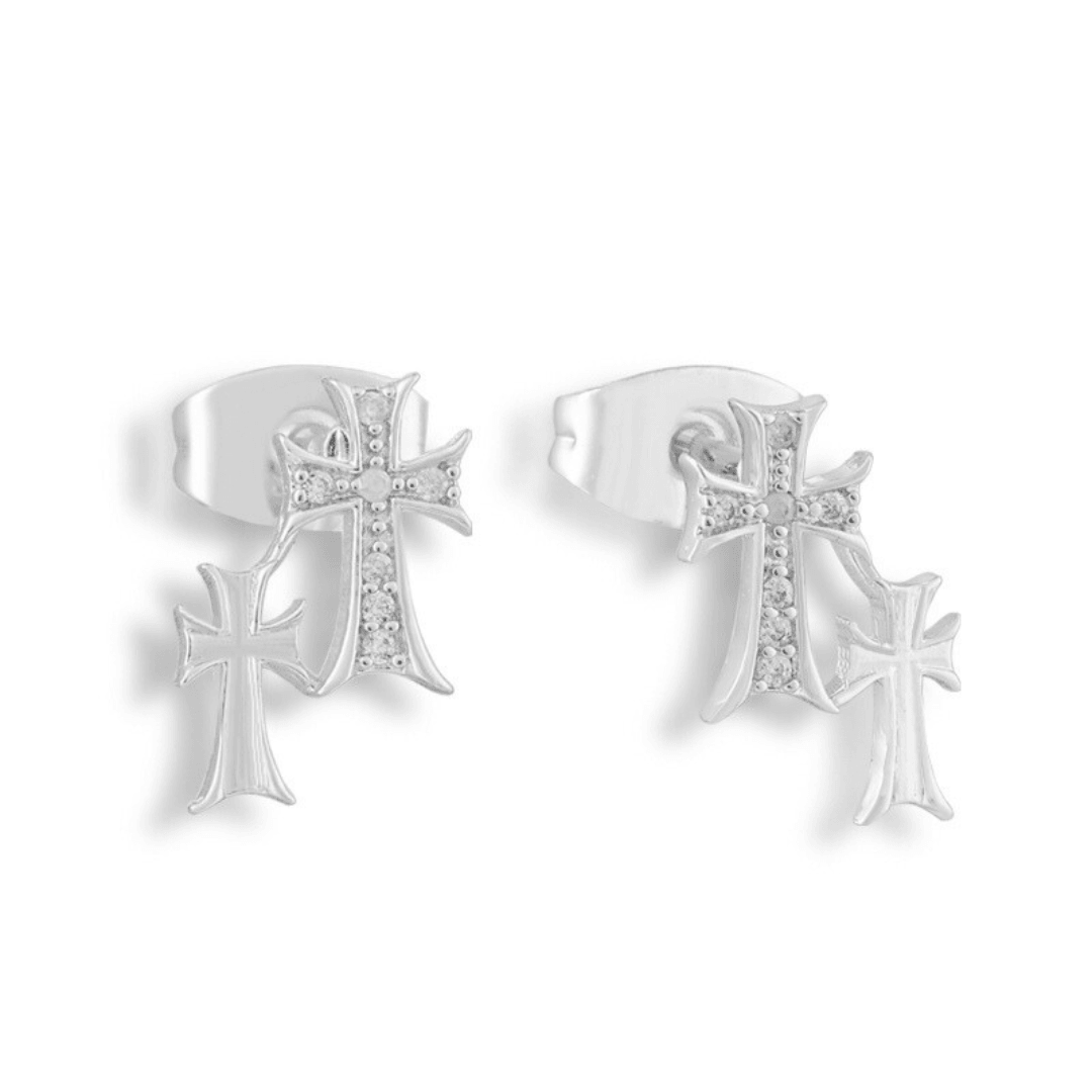 Double Cross Me Studs - EVRYJEWELS