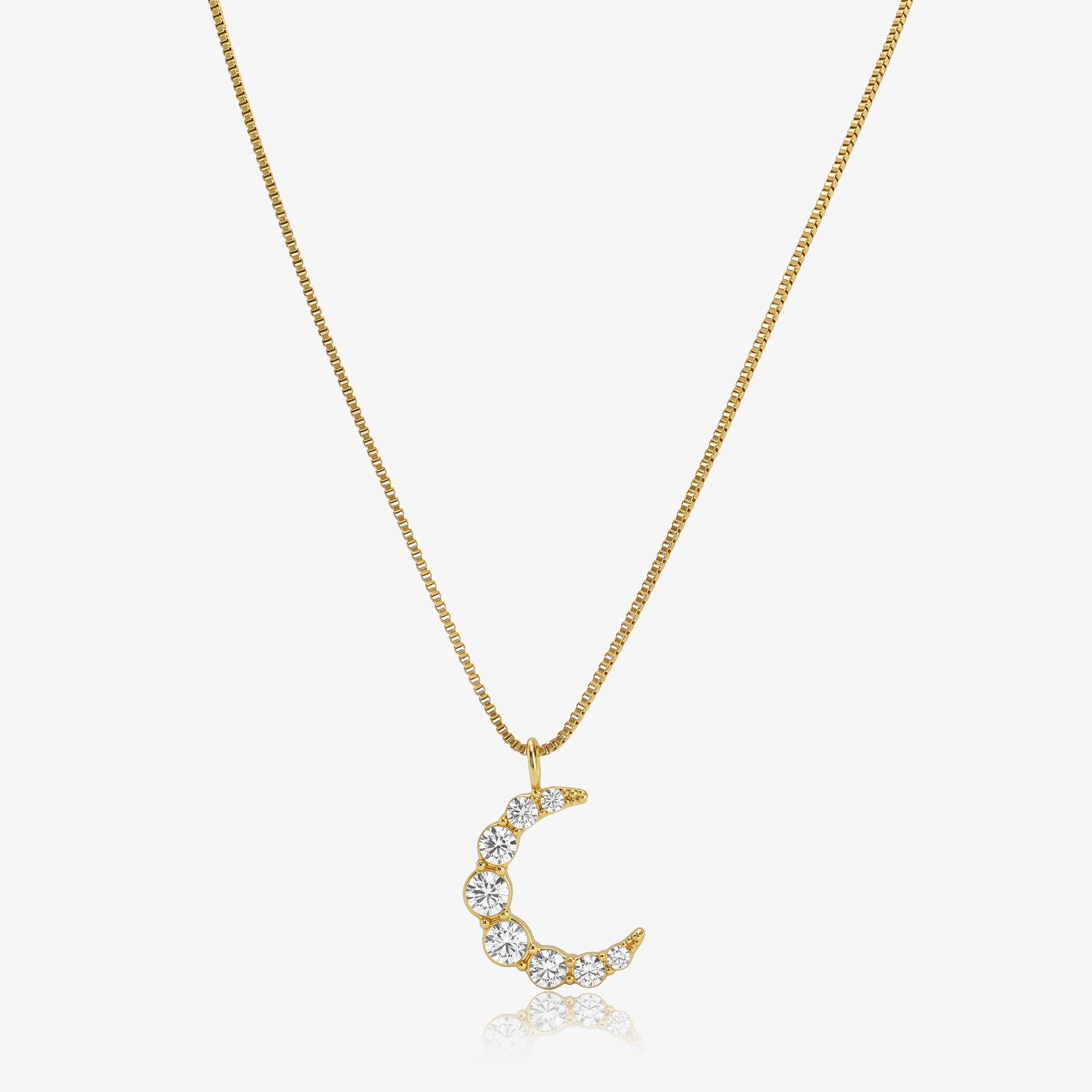 Glowing Crescent Necklace - EVRYJEWELS