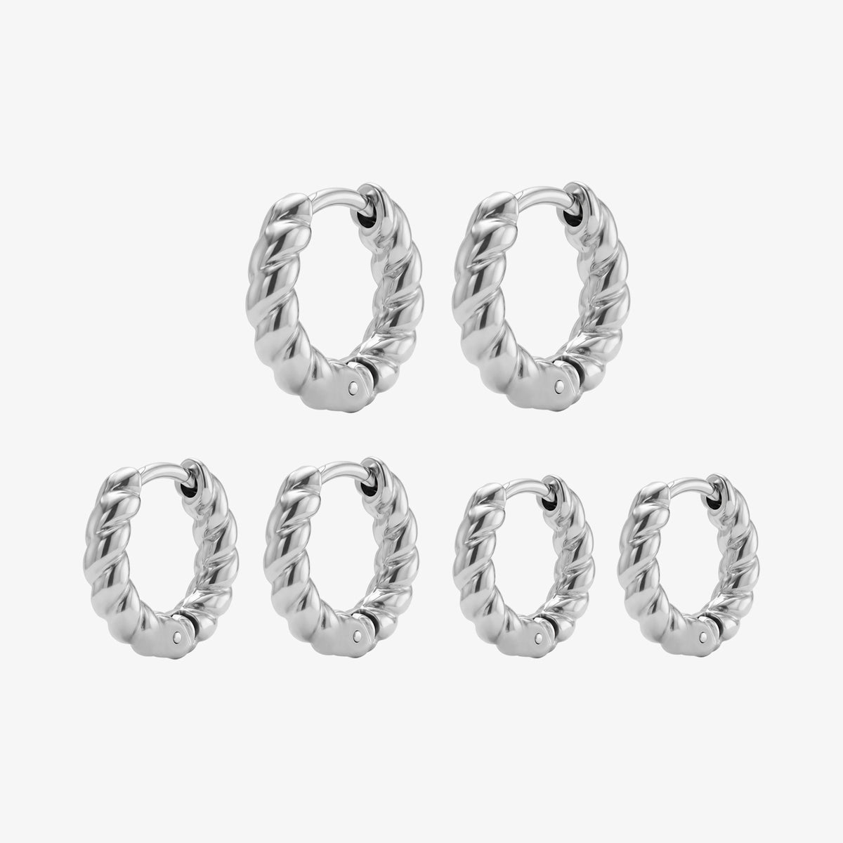 Served With a Twist 3 Piece Earring Set - EVRYJEWELS