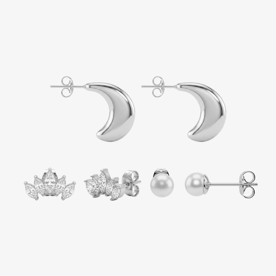 All That Shine 3 Piece Earring Set - EVRYJEWELS