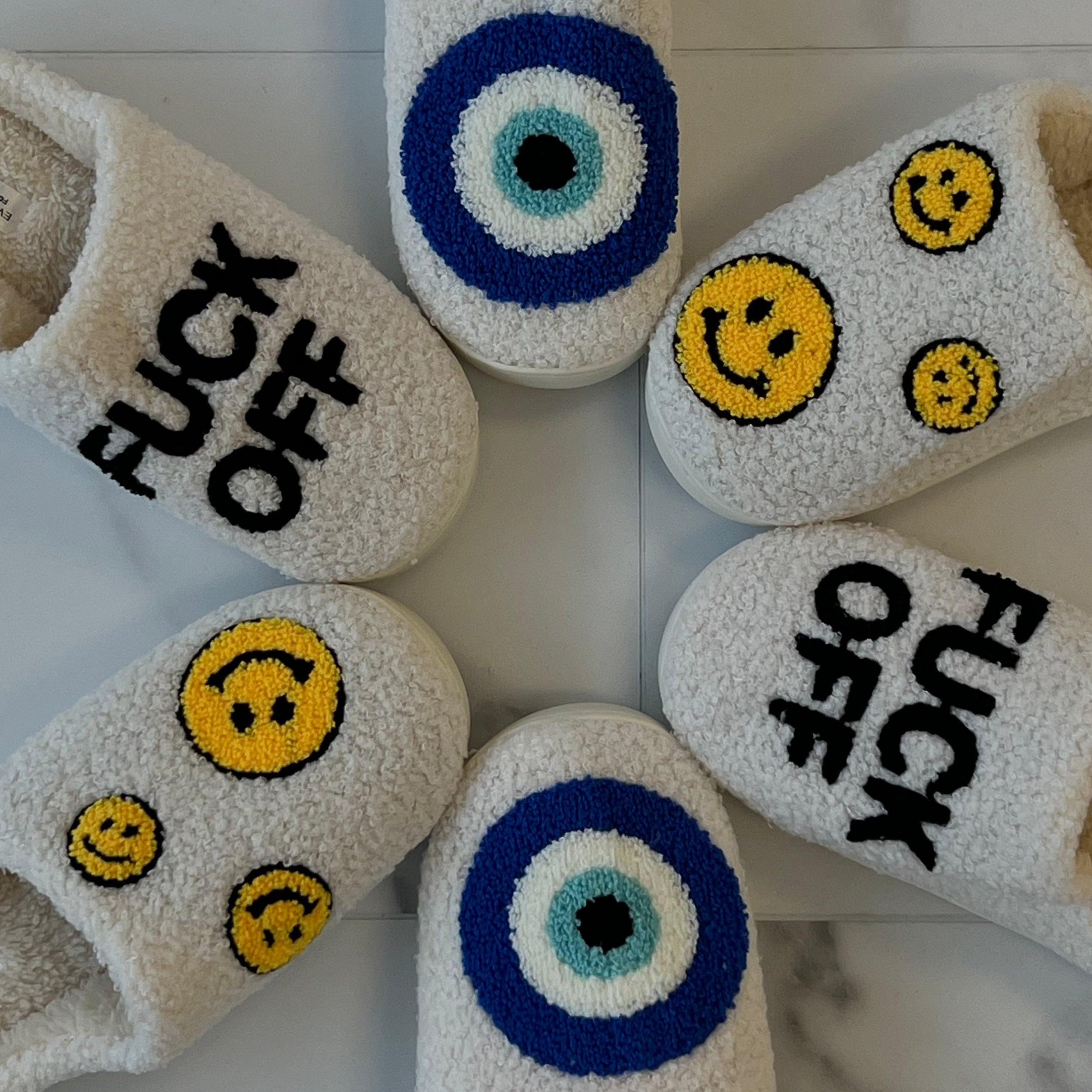 Evil Eye Slippers - EVRYJEWELS