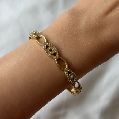 Golden Link Bangle - EVRYJEWELS