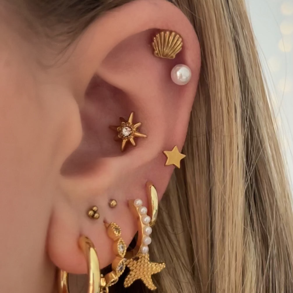 Starry Eyes Duo Flat Back Earring Bundle - EVRYJEWELS