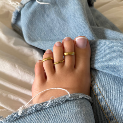 Bare Glow 3-Piece Toe Rings Set - EVRYJEWELS
