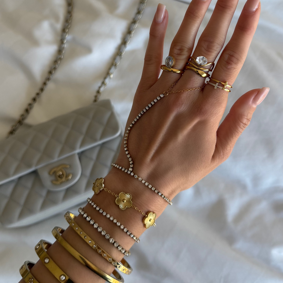 Bracelet Champagne Tennis