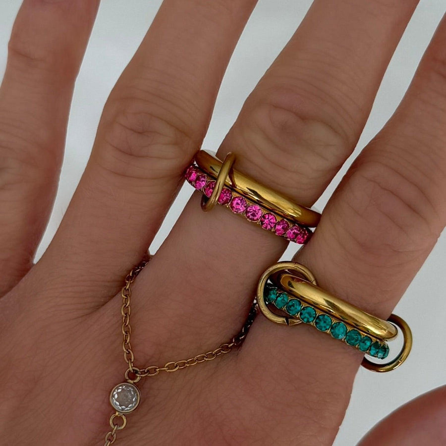 Rosie Glow Stacked Ring - EVRYJEWELS